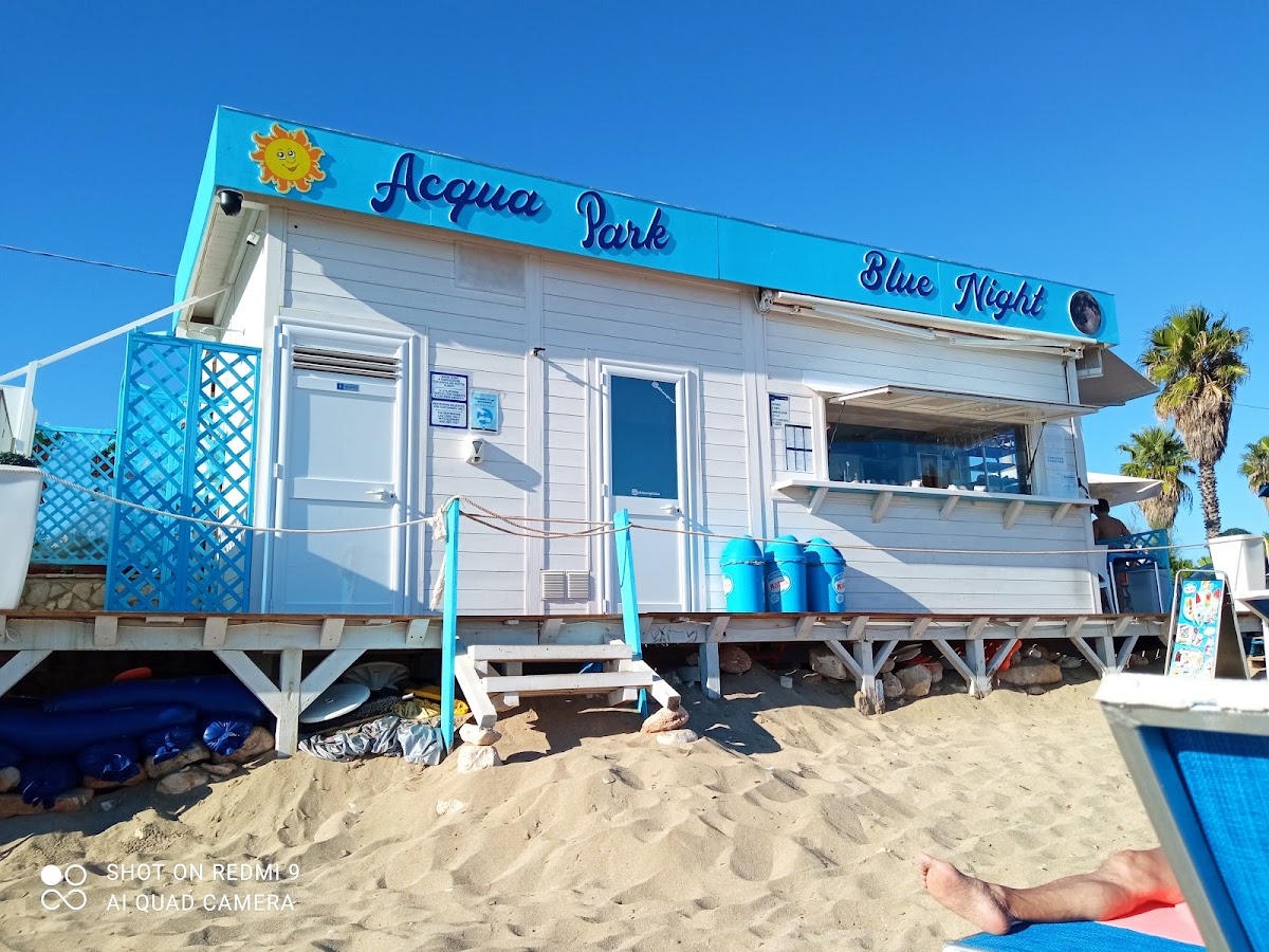 Water Park And Blue Night